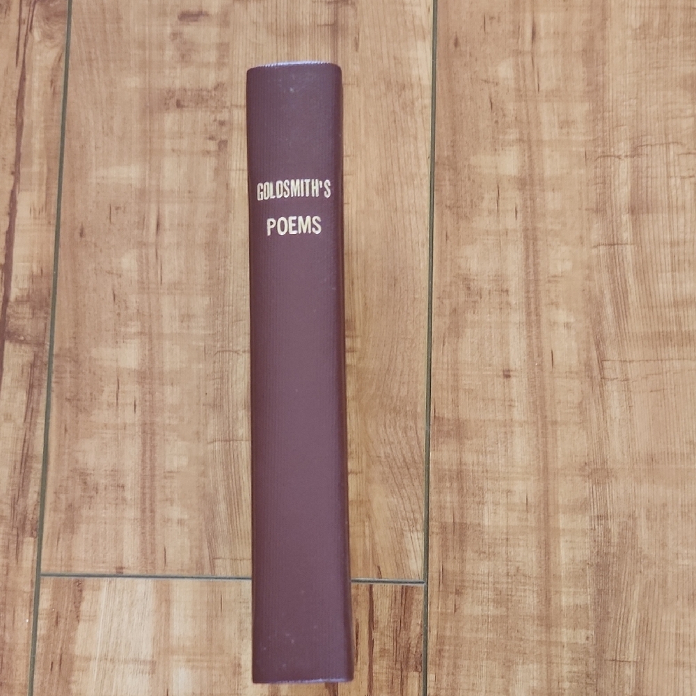 Goldsmith's Poems Book - Brown Cover